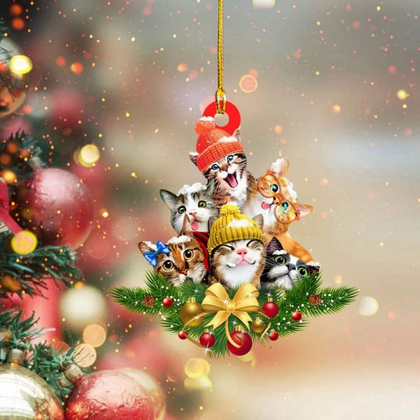 Cat Christmas Ornament Hanging Xmas Tree Christmas Gift For Cat Lovers Owners