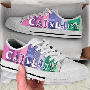 Cat Lady Lover Shoes Colorful Low…