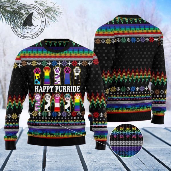 Cat LGBT Color T1711 Ugly Christmas Sweater – Best Gift For Christmas