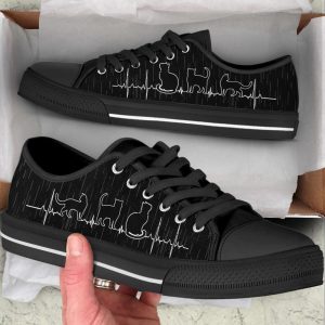 cat lover shoes heartbeat vintage black low top shoes canvas shoes print lowtop best shoes for men and women.jpeg