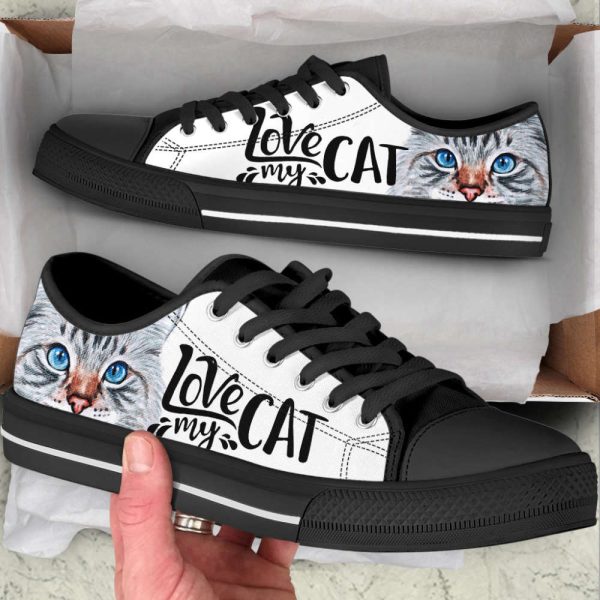 Cat Lover Shoes Love My Cat Low Top Shoes Canvas Shoes Print Lowtop