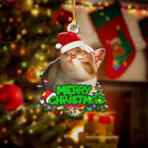 Cat Merry Christmas Ornament Cute Cat…