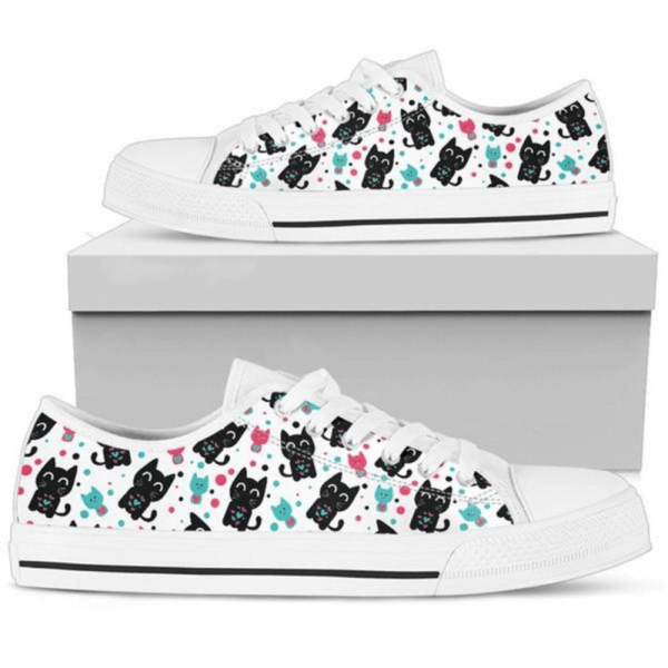 Cat Pattern Low Top Shoes  PN205354Sb – Stylish & Sustainable Footwear