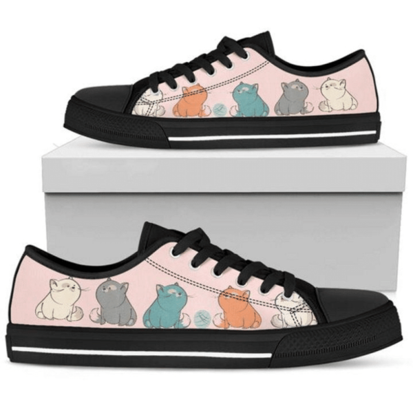 Cat Pattern Low Top Shoes  PN205359Sb – Stylish & Sustainable Footwear