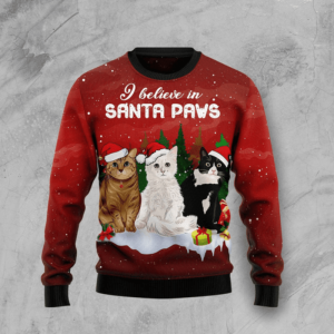 Cat Santa Paws Ugly Christmas Sweater,…