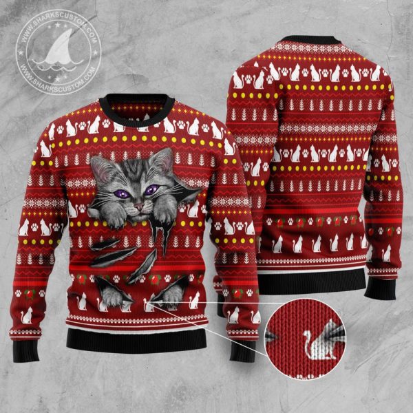 Cat Scratch TY510 Ugly Christmas Sweater – Noel Malalan’s Christmas Signature