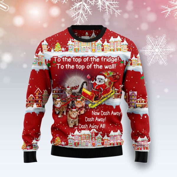 Cat Sleigh Christmas Ugly Christmas Sweater For Men And Women