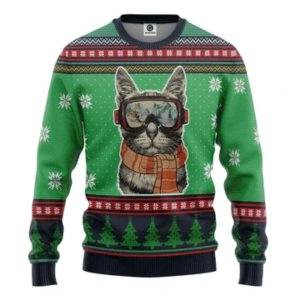 Cat Ugly Christmas Sweater For Men…