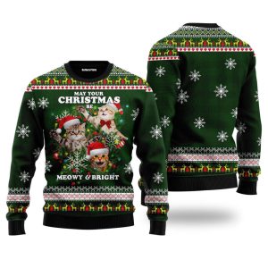 Cat Ugly Christmas Sweater For Men…