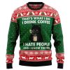 Cats And Coffee Ugly Knitted Christmas Sweatshirt, Christmas Gift For Pet Lover