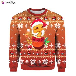 Charizard Anime Ugly Christmas Sweater, Santa…