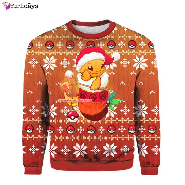 Charizard Anime Ugly Christmas Sweater, Santa Charizard Christmas Ugly Sweater, Merry Christmas Sweater Hoodie Sweatshirt 3D Over Print