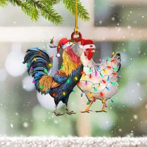 Chicken Couple Ornament Chicken Ornaments For…
