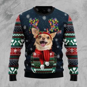 Chihuahua Christmas Ugly Sweater Cute Dog…