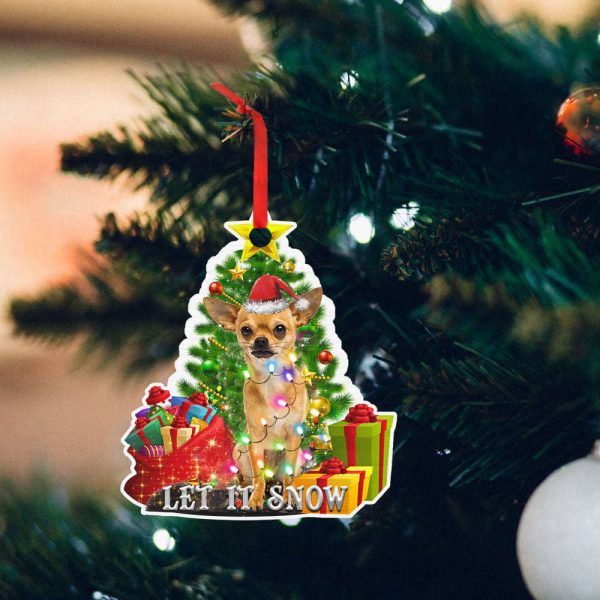 Chihuahua Let It Snow Christmas Ornament Chihuahua Lover Christmas Tree Decorating Ideas