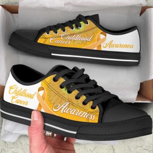 childhood cancer shoes awareness ribbon low top shoes canvas shoes best gift for men and women.jpeg