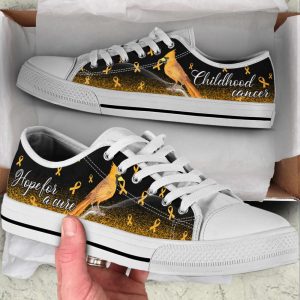 childhood cancer shoes hope for a cure hummingbird low top shoes canvas shoes best gift for men and women 1.jpeg