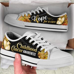 childhood cancer shoes hope for a cure low top shoes canvas shoes best gift for men and women 1.jpeg