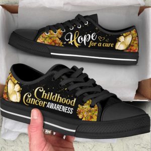 childhood cancer shoes hope for a cure low top shoes canvas shoes best gift for men and women.jpeg