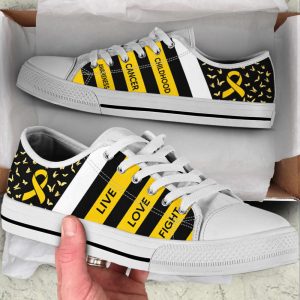 childhood cancer shoes plaid low top shoes canvas shoes best gift for men and women 1.jpeg