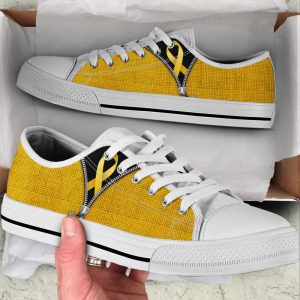 childhood cancer shoes zipper low top shoes canvas shoes best gift for men and women 1.jpeg