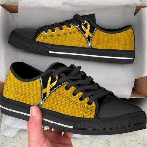 Childhood Cancer Shoes Zipper Low Top…