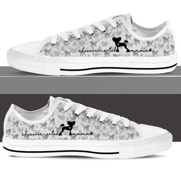 Stylish Chinese Crested Dog Low Top Shoes – Perfect for Dog Lovers