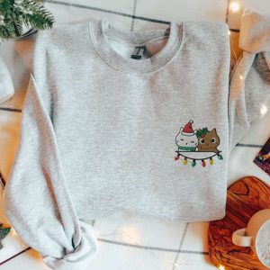 christmas cat sweatshirt embroidered 2 peeping cats in xmas joy pullover meowy christmas sweater cute kitty crewneck gift for cat lovers 1.jpeg