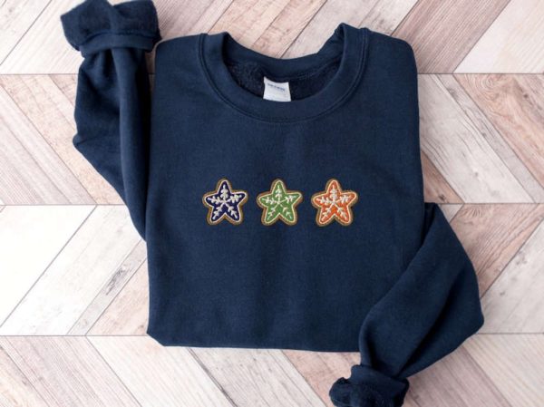 Christmas Cookie Embroidered Sweatshirt 2D Crewneck Sweatshirt For Men And Women