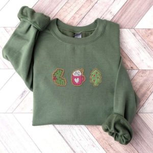 christmas cookie embroidered sweatshirt 2d crewneck sweatshirt for men and women sws3743 4.jpeg