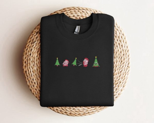 Christmas Cute Embroidered Sweatshirt 2D Crewneck Sweatshirt For Men And Women