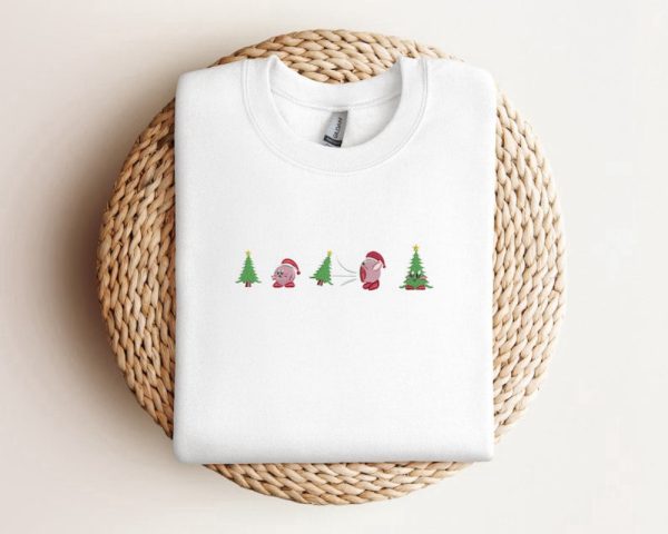 Christmas Cute Embroidered Sweatshirt 2D Crewneck Sweatshirt For Men And Women