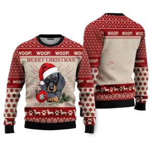 Christmas Dachshund Dog Ugly Christmas Sweater…