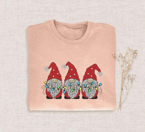 Christmas Embroidered Halloween Sweatshirt 2D Crewneck Sweatshirt For Family