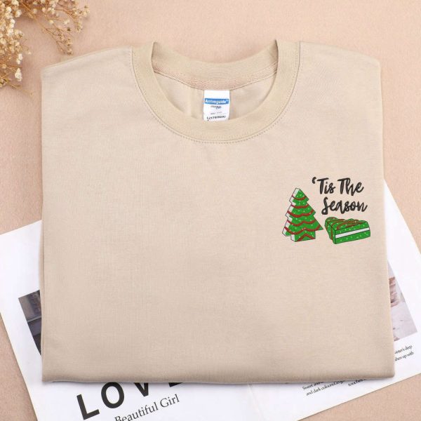 Christmas Embroidered Sweatshirt 2D Crewneck Sweatshirt For Men And Women