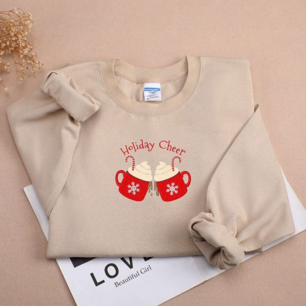 Christmas Embroidered Sweatshirt 2D Crewneck Sweatshirt For Men And Women