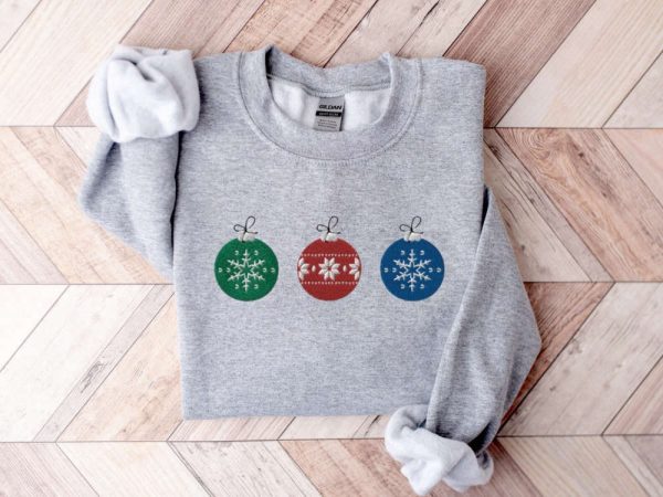 Christmas Embroidered   Sweatshirt 2D Crewneck Sweatshirt For Men And Women