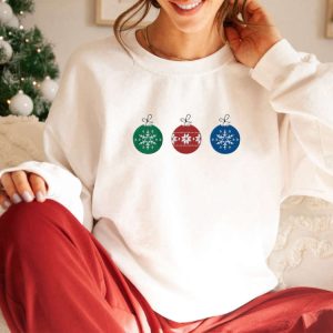 Christmas Embroidered Sweatshirt 2D Crewneck Sweatshirt…