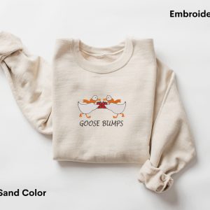 Christmas Goose Bumps Embroidery Sweatshirt, Goose…