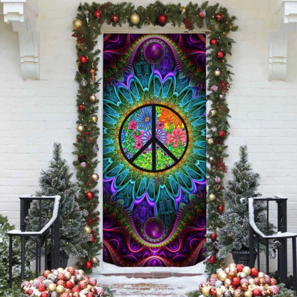 Christmas Hippie Christmas Door Covers – Front Door Cover – Christmas 223