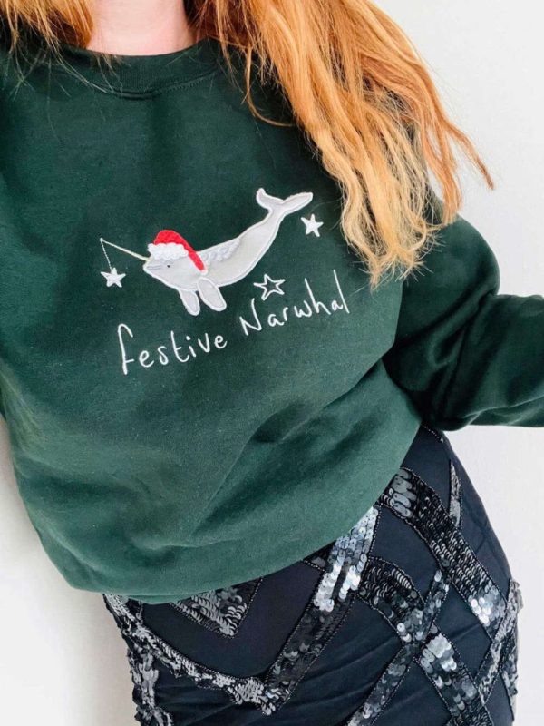 Christmas Jumper Embroidered Sweatshirt 2D Crewneck Sweatshirt For Men And Women