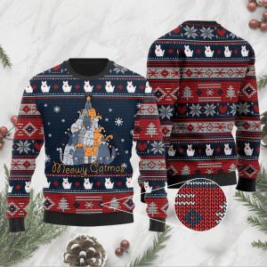 Christmas Meowy Catmas Ugly Christmas Sweater,…