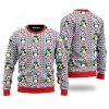 Festive Christmas Penguin Ugly Sweater Men Women Adults Candy Pattern