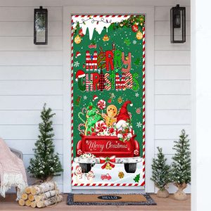 Christmas Red Truck Door Cover: Festive…