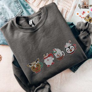 christmas sweatshirt embroidered xmas coffee cups sweater christmas coffee crewneck holiday xmas gift hot chocolate latte winter sweatshirt 1.jpeg