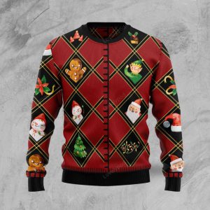 Christmas Symbols Ugly Christmas Sweater –…