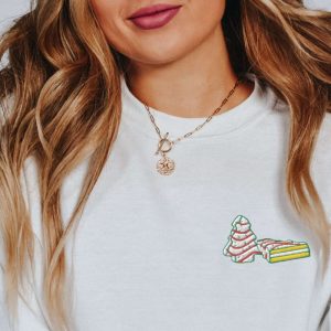 Christmas Tree Cake Embroidered Sweatshirt 2D…