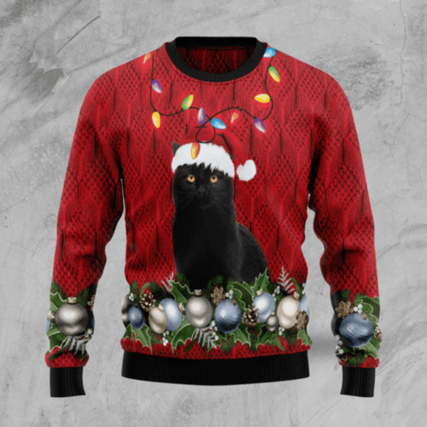 Cityparks Ugly Sweater Black Cat Christmas Beauty, Best Gift For Christmas 2023