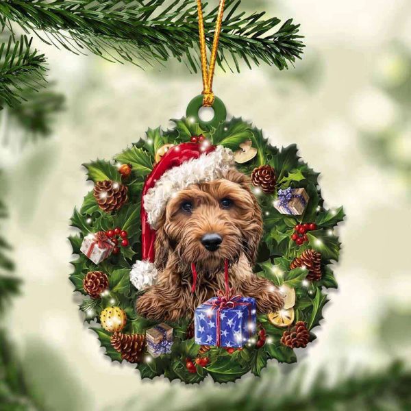 Cockapoo And Christmas  Ornament 2023 Christmas Tree Ornaments, Gift For Dog Lover