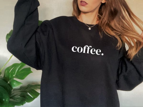 Coffee Lover Embroidered Sweatshirt 2D Crewneck Sweatshirt For Men And Women